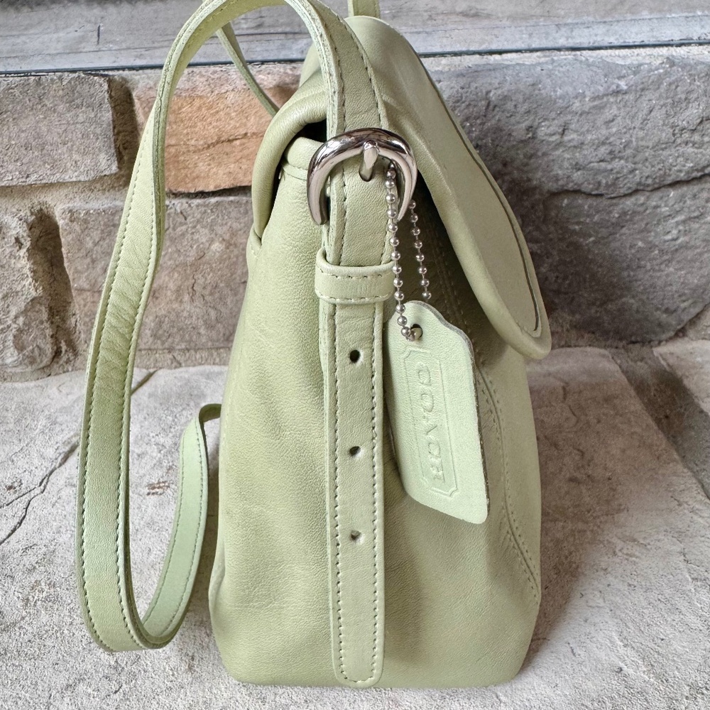 Vintage Coach Soho 4108 Rare Pistachio Small Flap Bag - Picture 4 of 13